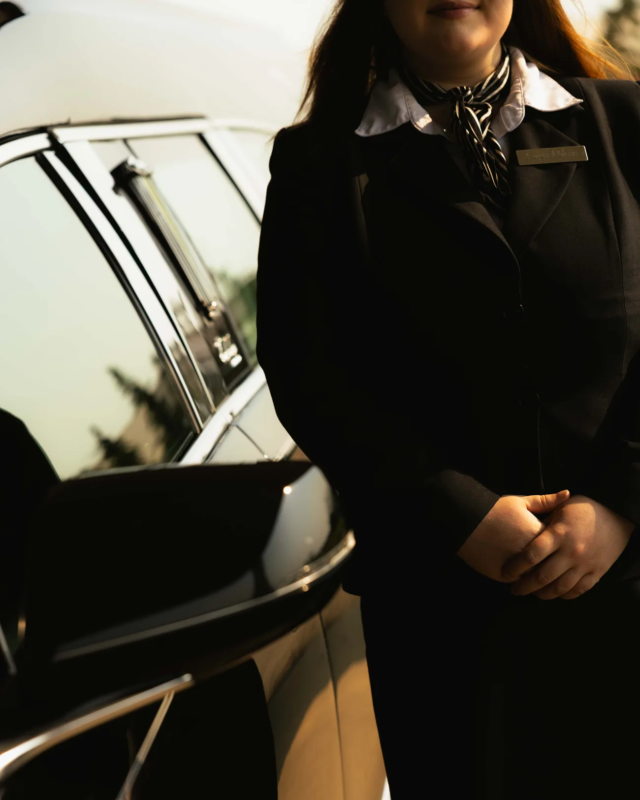 A Parkview Stettler funeral director at the hearse